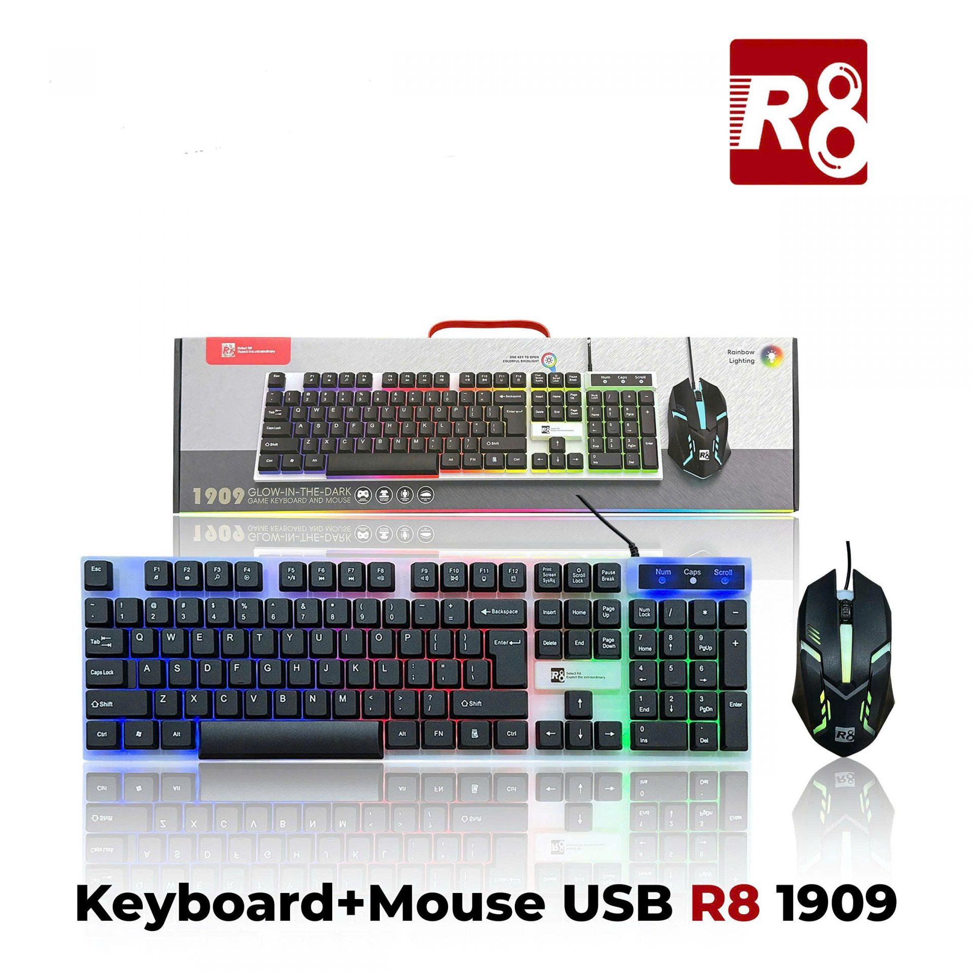 Combo phím & chuột game R8 1909 siêu đẹp 4 Combo phím & chuột game R8 1909 siêu đẹp - Ảnh 4