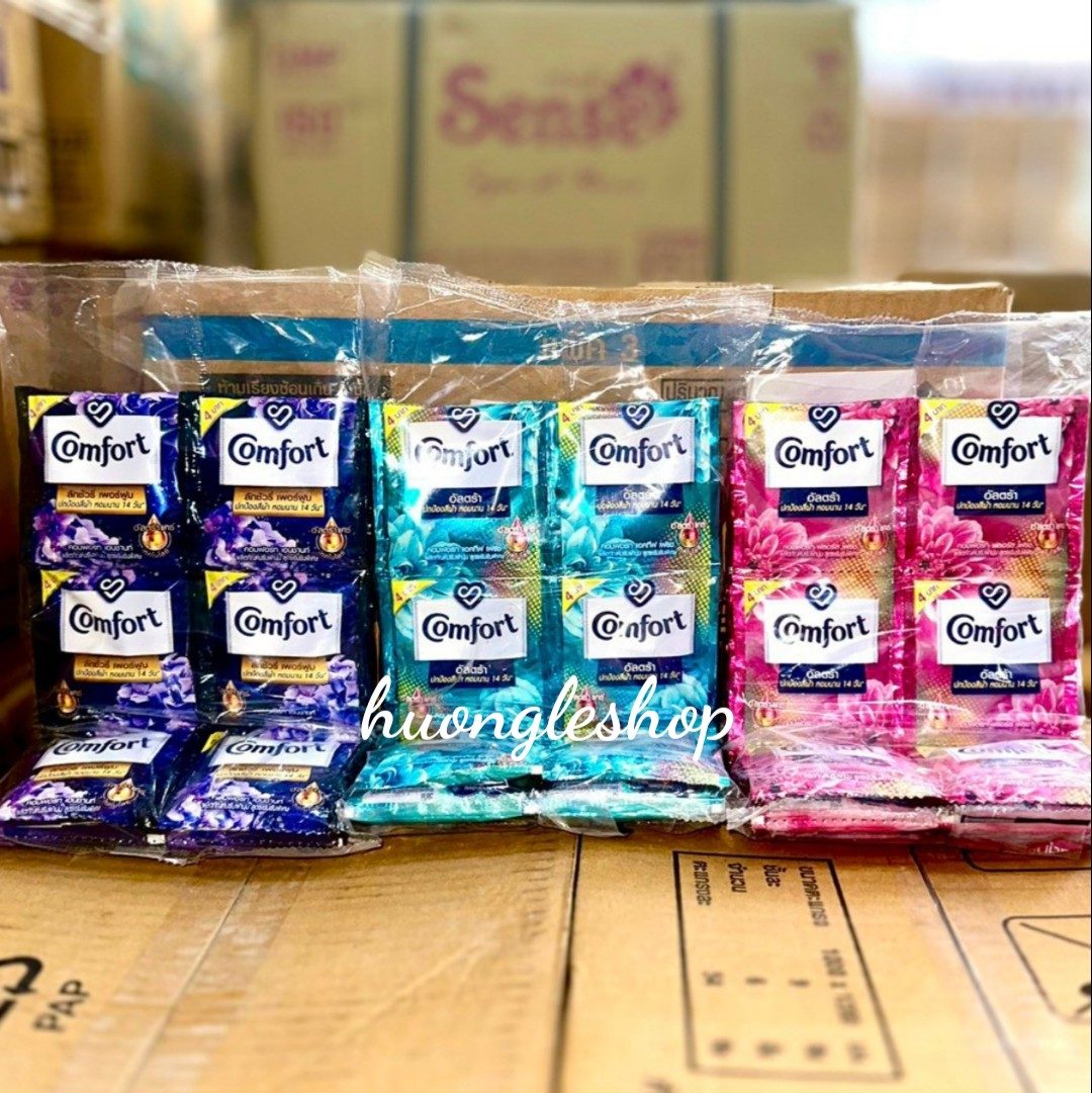 DÂY 12 GÓI NƯỚC XẢ COMFORT 18ML 2 DÂY 12 GÓI NƯỚC XẢ COMFORT 18ML - Ảnh 2