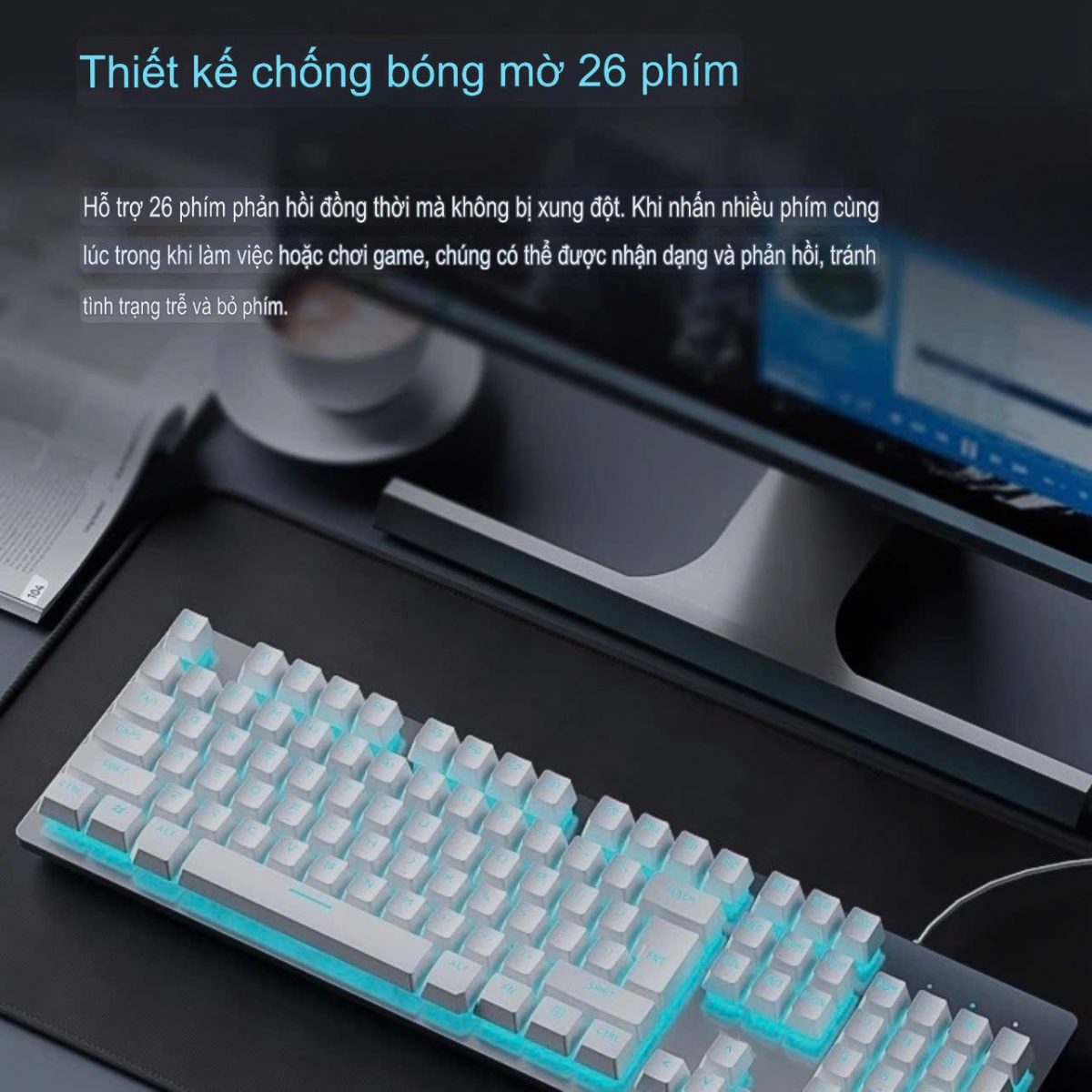 BÀN PHIM LED TRẮNG ACER OKN950