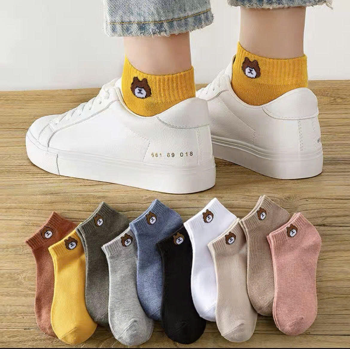 COMBO 10 ĐÔI VỚ CỔ NGẮN TÚI GẤU 2 COMBO 10 ĐÔI VỚ CỔ NGẮN TÚI GẤU - Ảnh 2