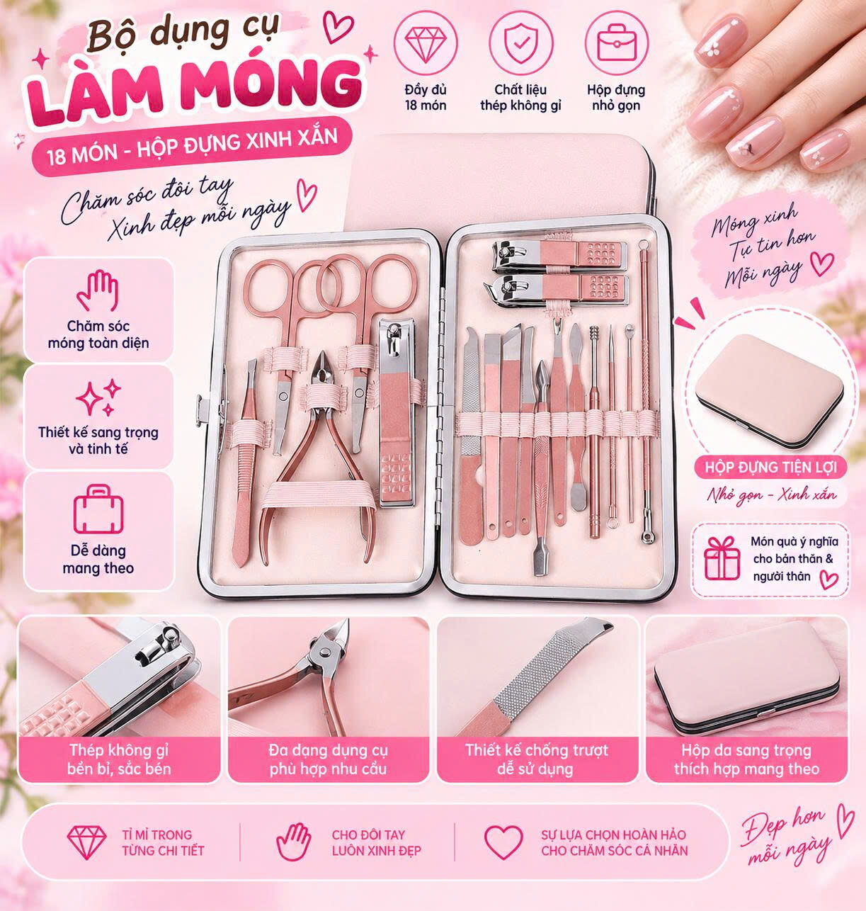 BẤM MÓNG 18 CHI TIẾT SIÊU XINH 1 BẤM MÓNG 18 CHI TIẾT SIÊU XINH