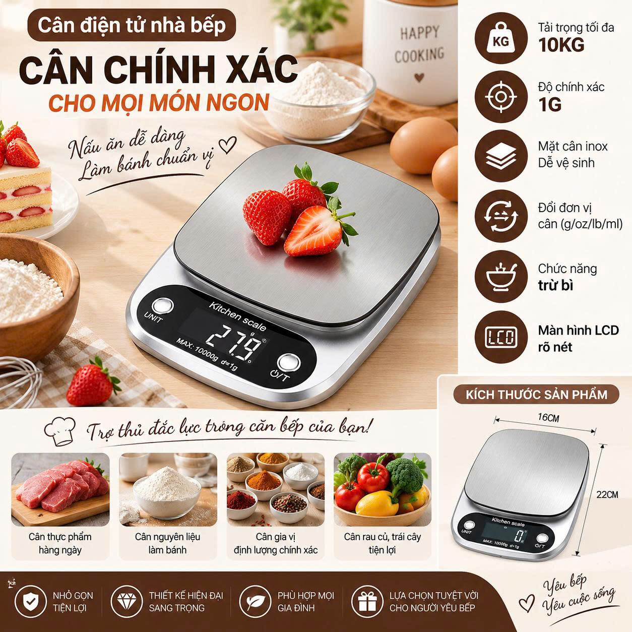 CÂN VUÔNG ĐIỆN TỬ TIỂU LY SH131 MAX 10KG 1 CÂN VUÔNG ĐIỆN TỬ TIỂU LY SH131 MAX 10KG