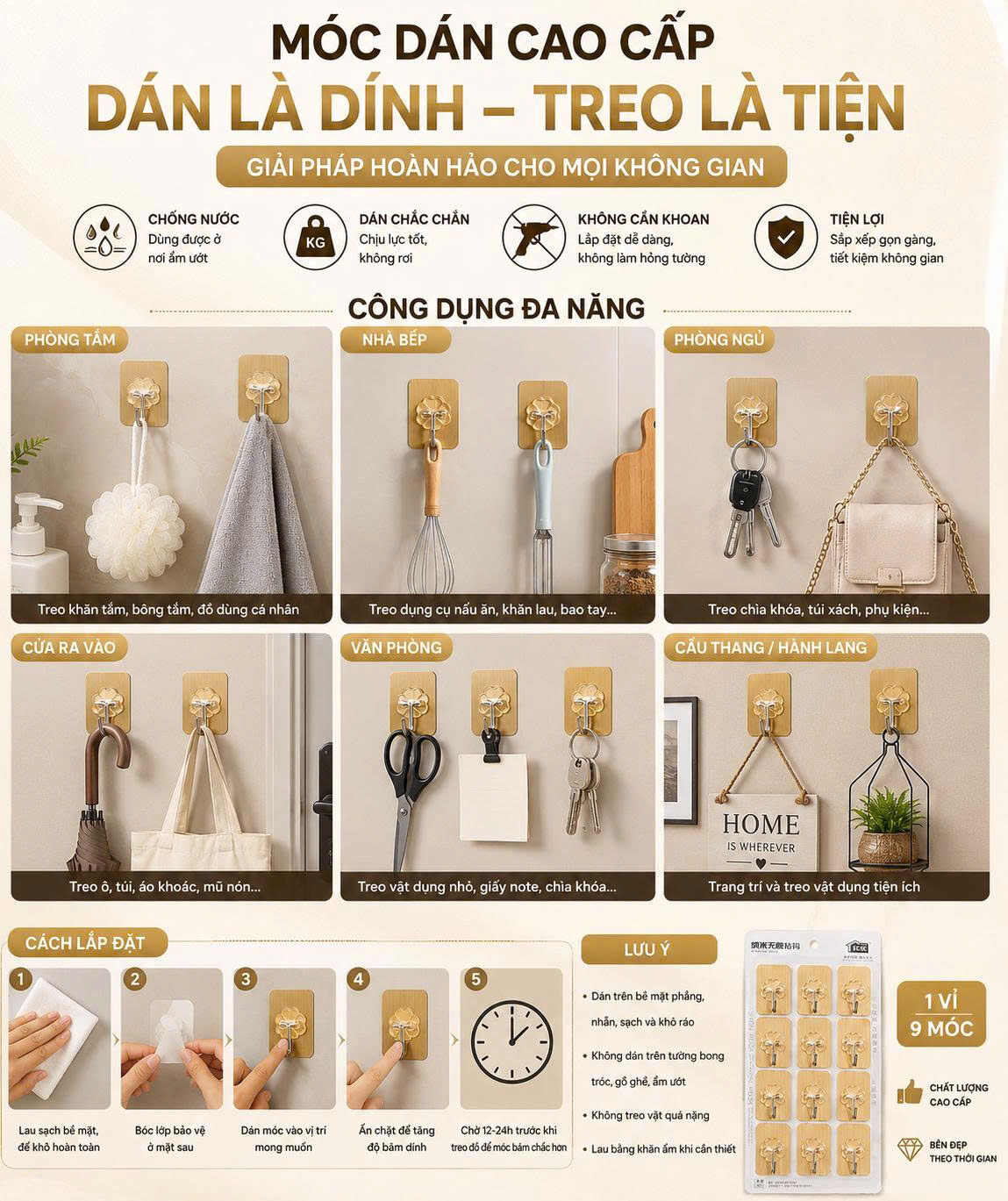 SÉT 9 MÓC DÁN CHIỆU LỰC JH-6024 2 SÉT 9 MÓC DÁN CHIỆU LỰC JH-6024 - Ảnh 2