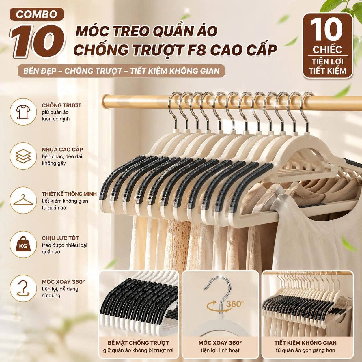COMBO 10 MÓC CHỐNG TRƯỢT F8 1 COMBO 10 MÓC CHỐNG TRƯỢT F8