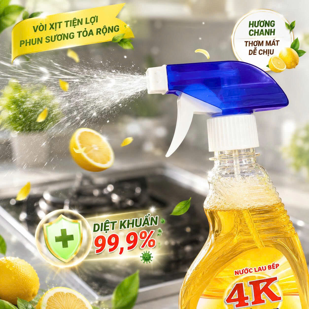 NƯỚC LAU BẾP 4K 500ML 4 NƯỚC LAU BẾP 4K 500ML - Ảnh 4