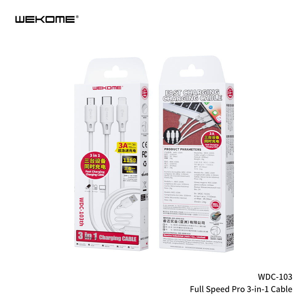 CÁP SẠC WEKOME WDC-103 ( USB-C)