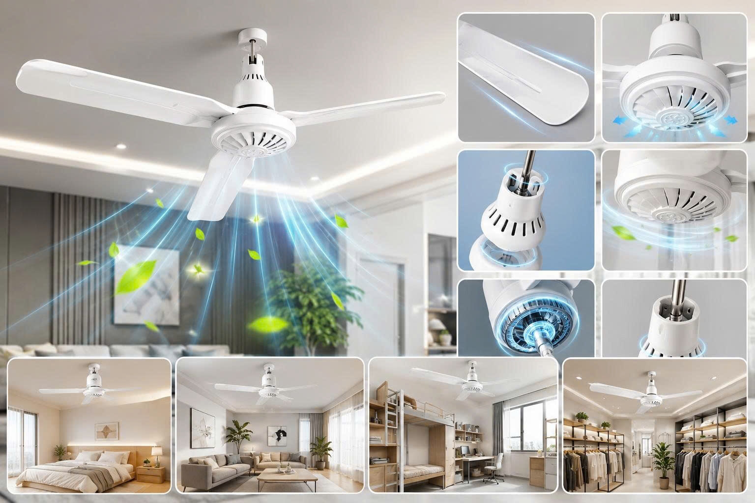 QUẠT TRẦN CÁNH NHỰA CÁNH 1050MM 5 QUẠT TRẦN CÁNH NHỰA CÁNH 1050MM - Ảnh 5