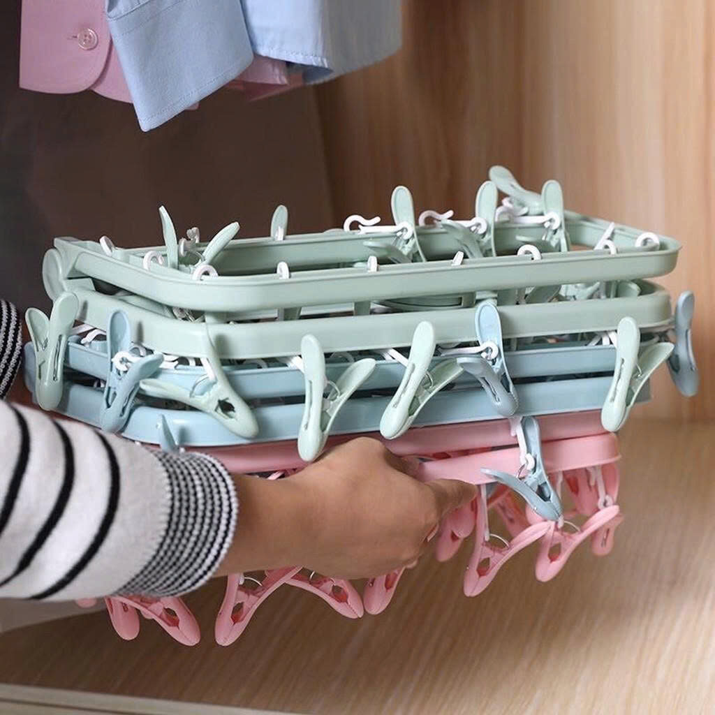 MÓC TREO QUẦN ÁO ĐA NĂNG 32 KẸP 2 MÓC TREO QUẦN ÁO ĐA NĂNG 32 KẸP - Ảnh 2