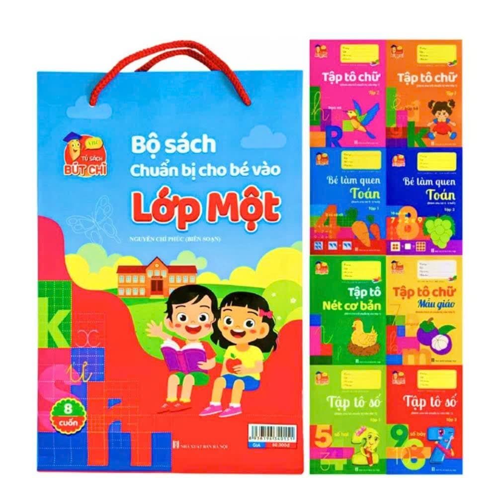 BỘ 8 QUYỂN SÁCH CHO BÉ VÀO LỚP 1