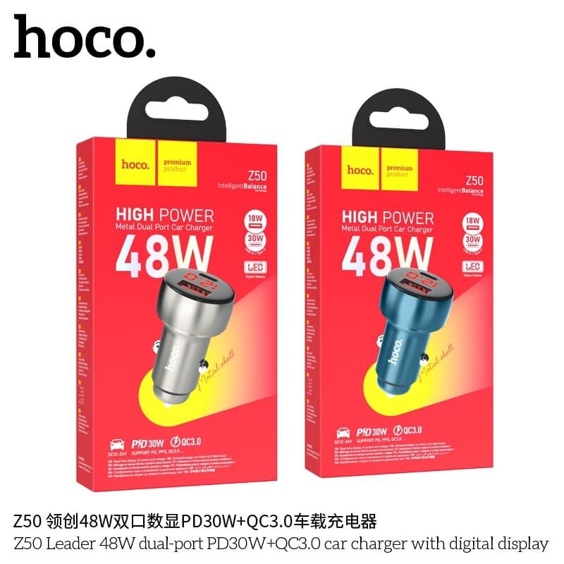 CỐC SẠC XE HƠI HOCO Z50 1 CỐC SẠC XE HƠI HOCO Z50