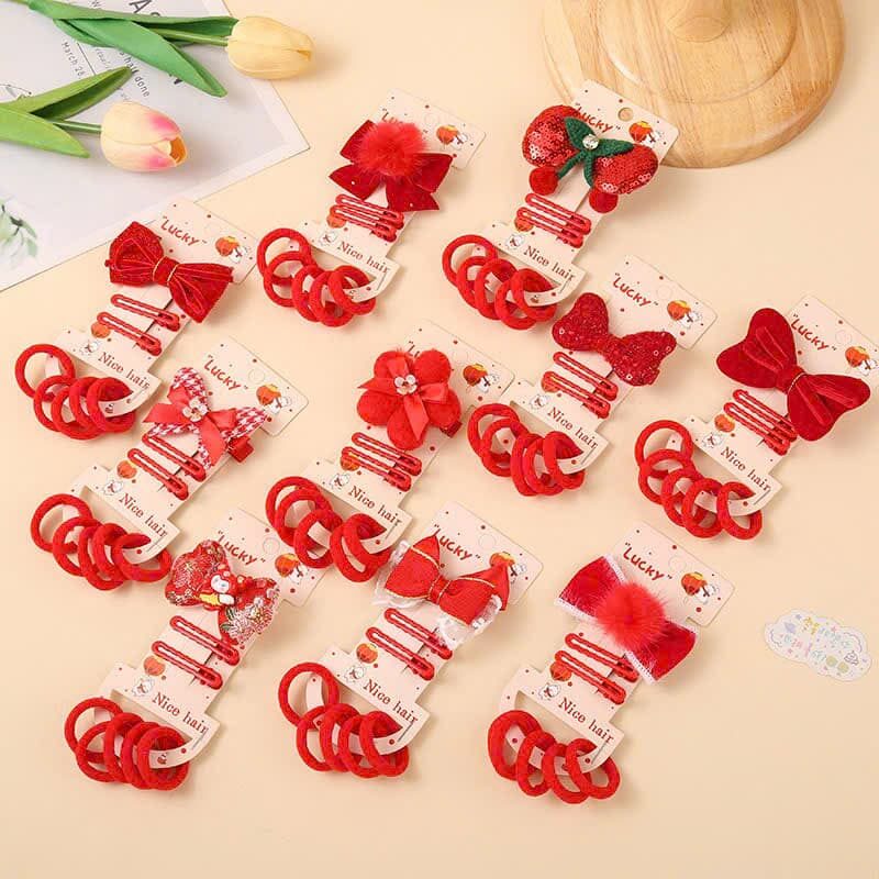 SET KẸP TÓC TẾT 14 CHI TIẾT CHO BÉ