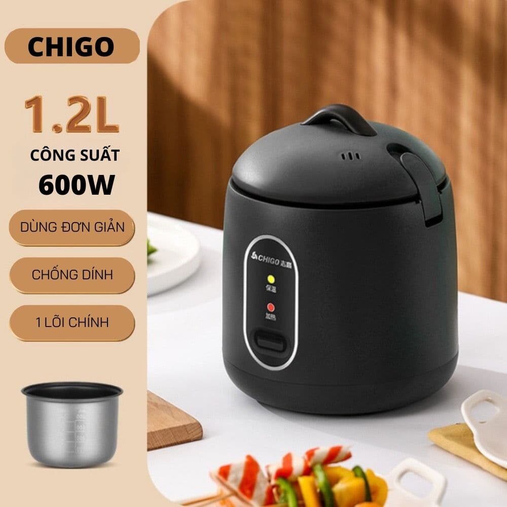 NỒI CƠM CHIGO 1,2L NỔI CƠM SIÊU NHỎ GỌN 1 NỒI CƠM CHIGO 1,2L NỔI CƠM SIÊU NHỎ GỌN