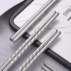 SET 5 ĐÔI ĐŨA INOX XOẮN CHOPSTICKS 7 13 26