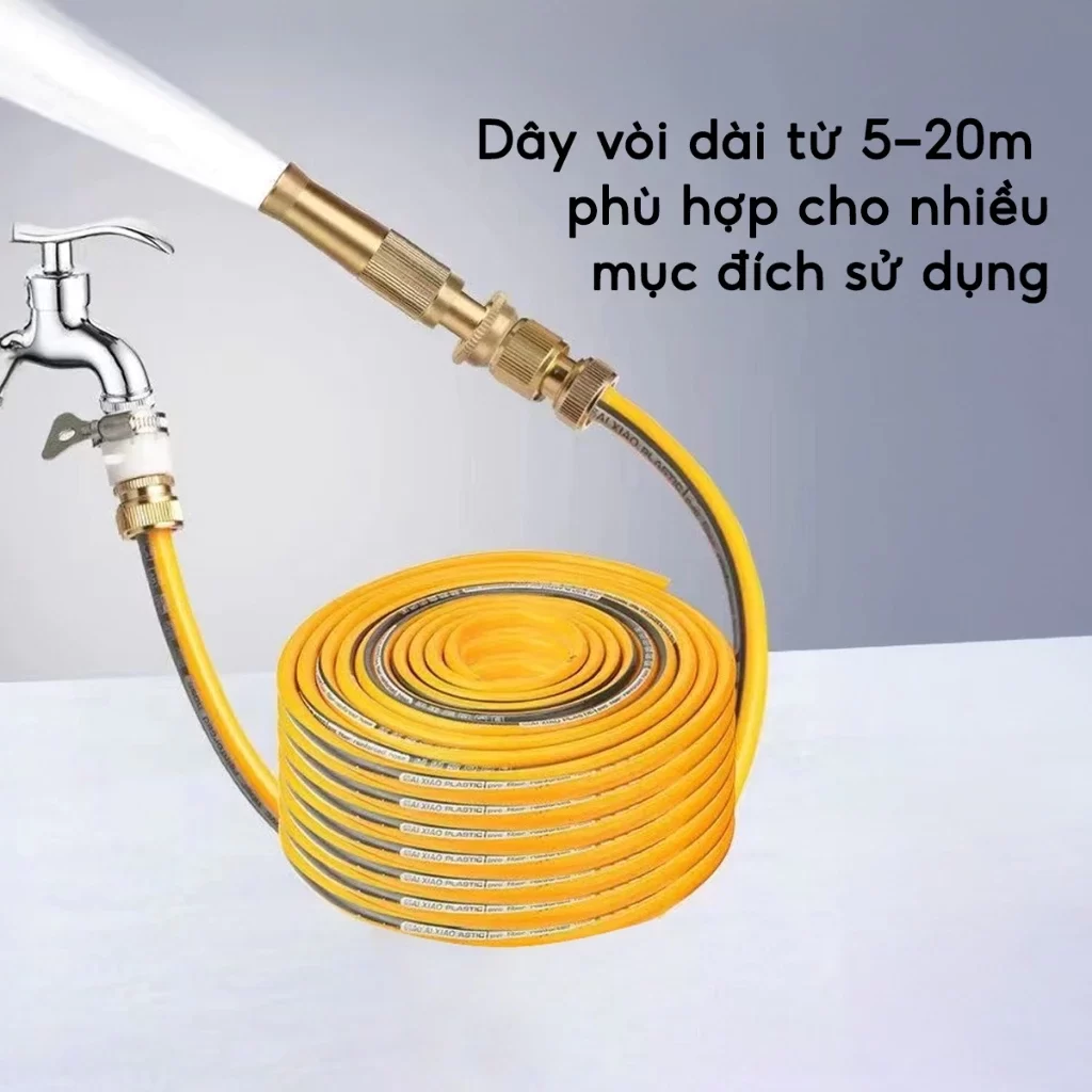 VÒI RỬA XE TĂNG ÁP ĐỦ PHỤ KIỆN