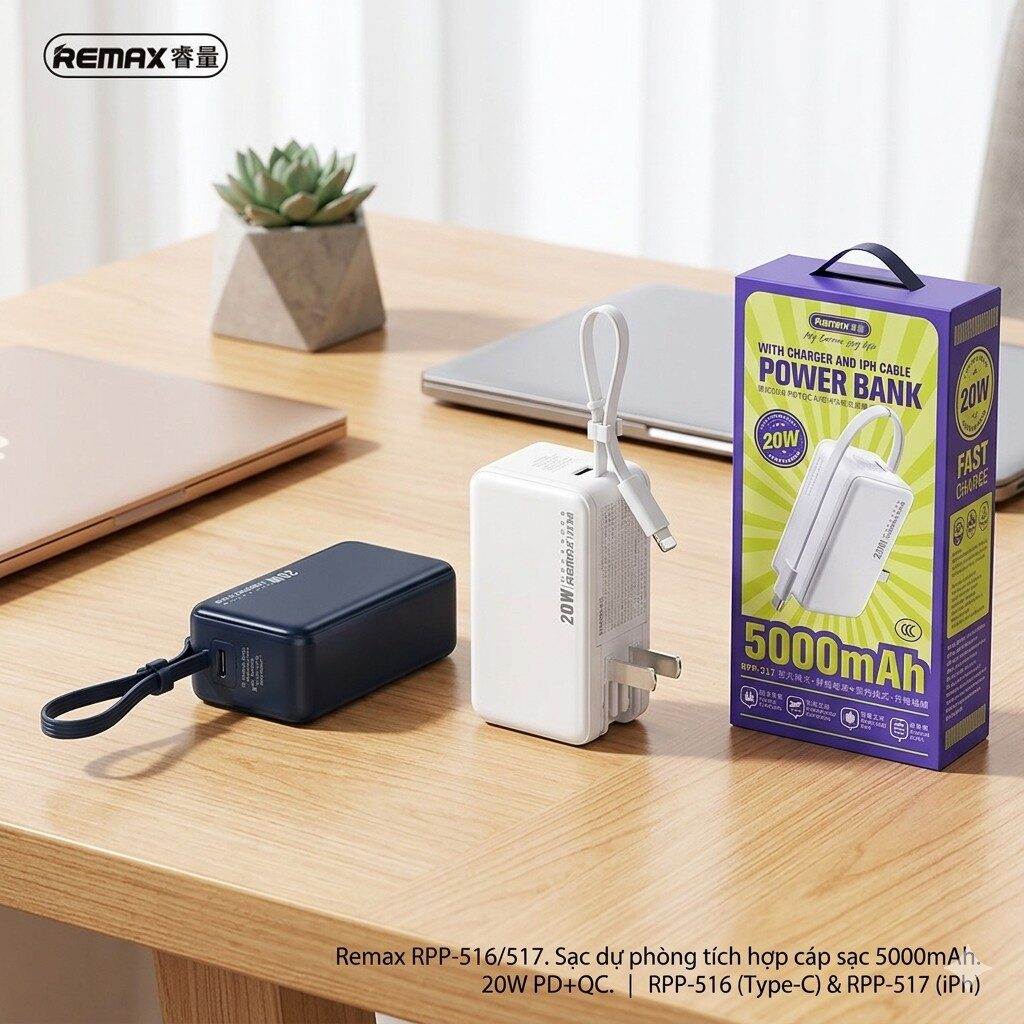 PIN DỰ PHONG REMAX RPP-516 DUNG LƯỢNG 5000MAH