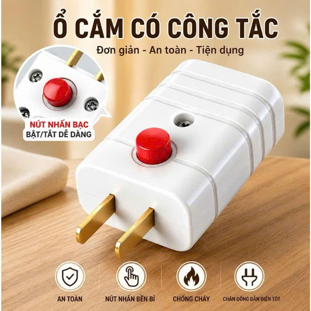 PHÍCH CẮM CÓ CÔNG TẮC 5 PHÍCH CẮM CÓ CÔNG TẮC - Ảnh 5