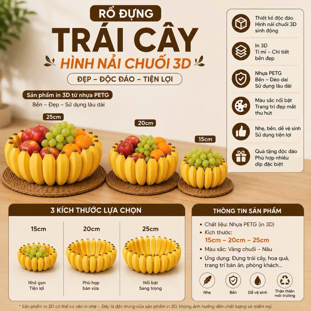KHAY CHUỐI ĐỰNG TRÁI CÂY