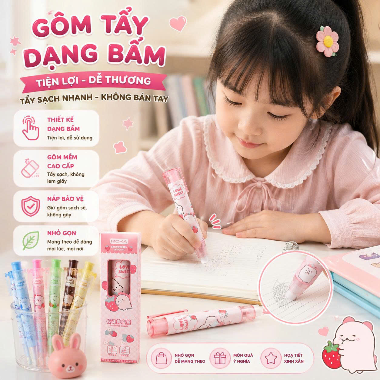 TẨY (GOM) BÚT CHÌ DẠNG BẤM TRÒN 5 TẨY (GOM) BÚT CHÌ DẠNG BẤM TRÒN - Ảnh 5