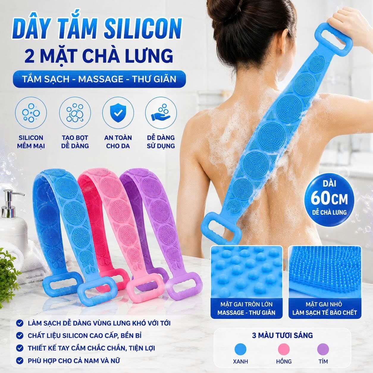DÂY KỲ LƯNG MASSAGE SILICON 1 DÂY KỲ LƯNG MASSAGE SILICON