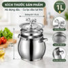 CA LỌC DẦU INOX KÈM MUỖNG TAI THỎ 4 2 150 x 200 88