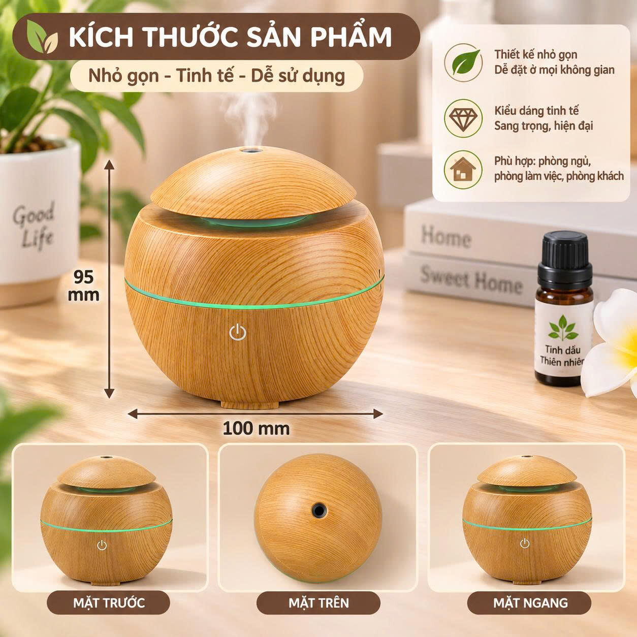 MÁY XÔNG TINH DẦU VÂN GỖ 006 2 MÁY XÔNG TINH DẦU VÂN GỖ 006 - Ảnh 2
