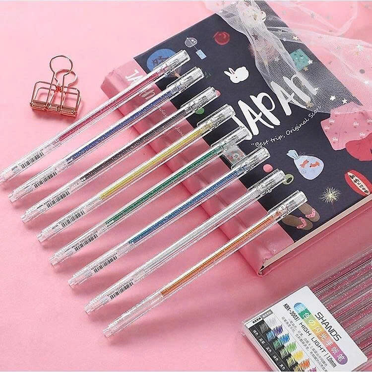 HỘP 8 BÚT GEL NHŨ KIM TUYẾN