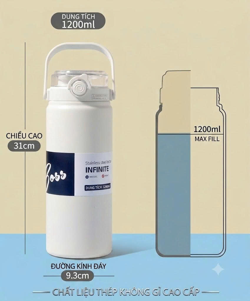 BÌNH GIỮ NHIỆT BOSS PICKUP 1200ML 6 BÌNH GIỮ NHIỆT BOSS PICKUP 1200ML - Ảnh 6