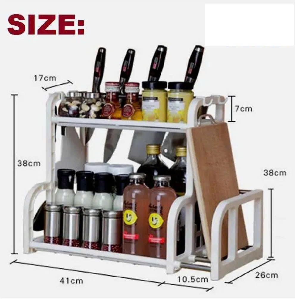 KỆ GIA VỊ NHỰA 2 TẦNG CHỮ H 3 KỆ GIA VỊ NHỰA 2 TẦNG CHỮ H - Ảnh 3