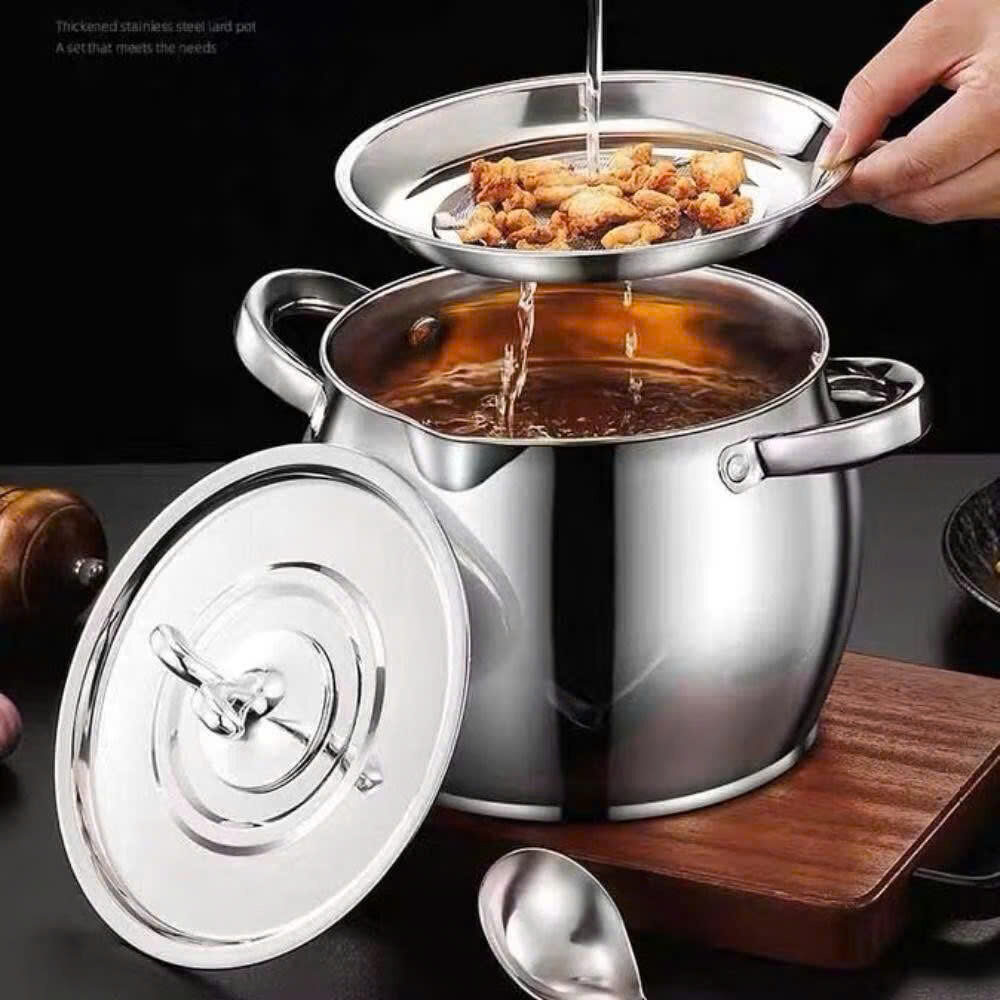CA LỌC DẦU INOX KÈM MUỖNG TAI THỎ 3 CA LỌC DẦU INOX KÈM MUỖNG TAI THỎ - Ảnh 3