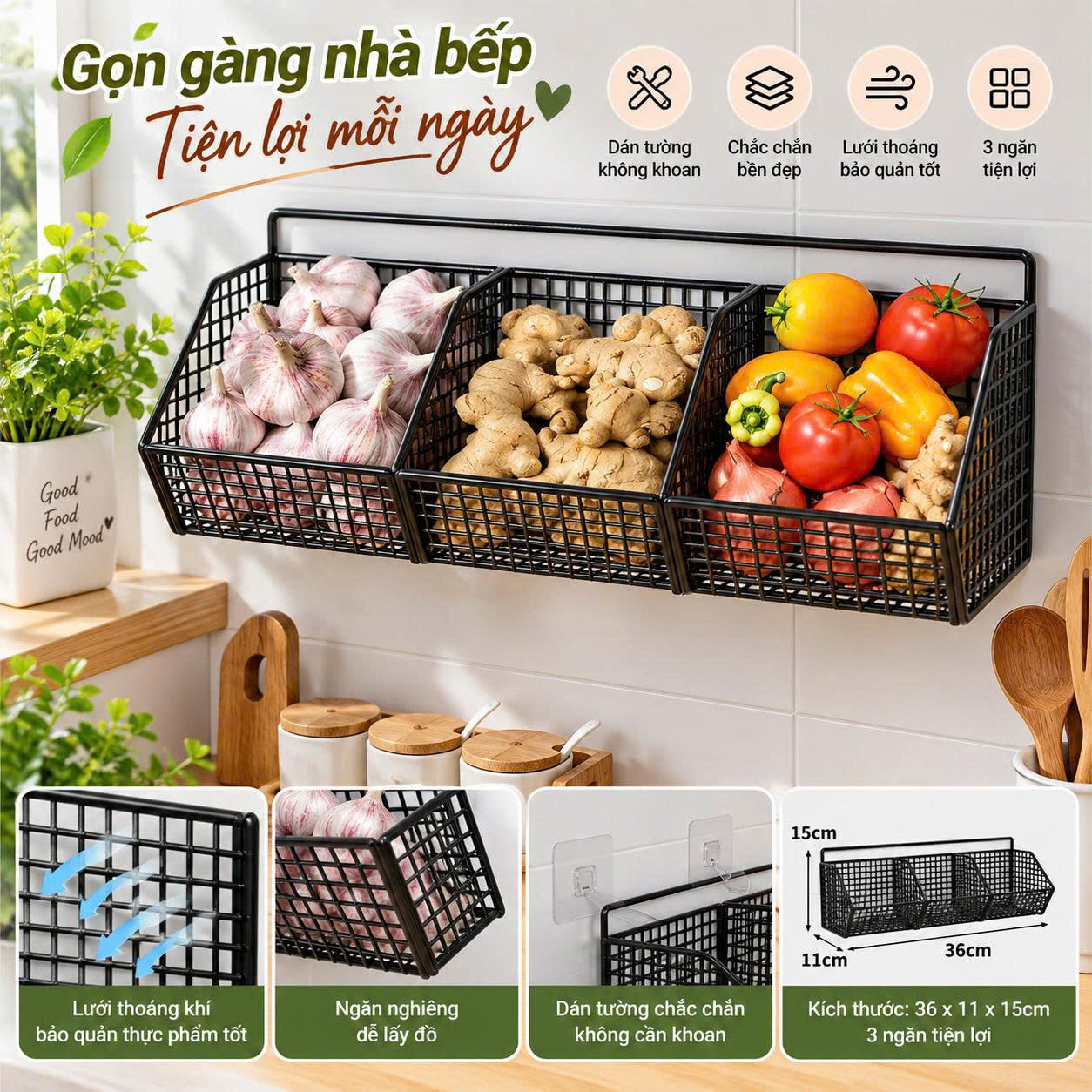 KỆ LƯỚI SẮT 3 NGĂN ĐỰNG HÀNH TỎI DÀY 1 KỆ LƯỚI SẮT 3 NGĂN ĐỰNG HÀNH TỎI DÀY