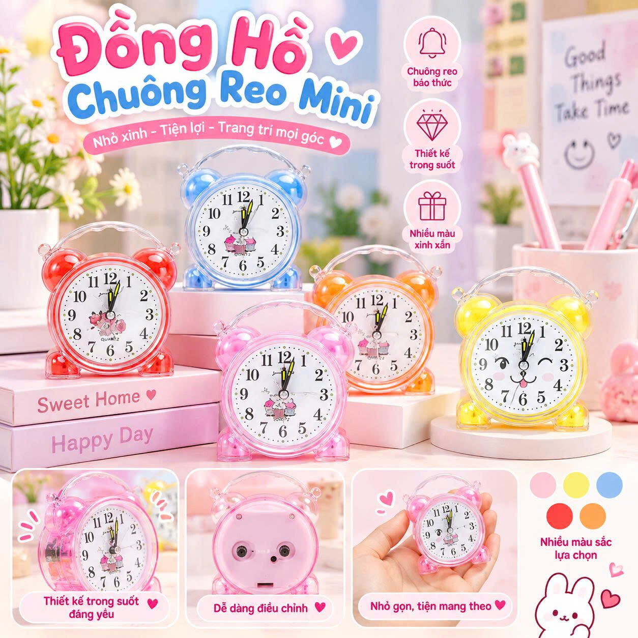 ĐỒNG HỒ CHUÔNG REO CÓ TAY CẦM NHỎ 1 ĐỒNG HỒ CHUÔNG REO CÓ TAY CẦM NHỎ