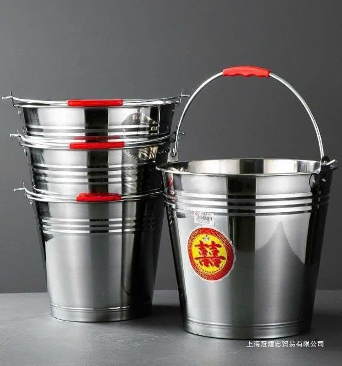 XÔ ĐÁ INOX QUAI XÁCH 24CM