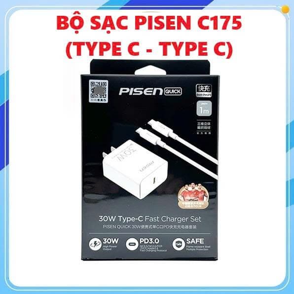 BỘ SẠC PISEN SIÊU NHANH 30W C175 (C-C)