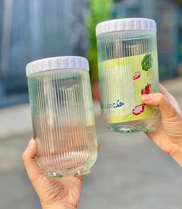 HỦ THỦY TINH 900ML VÂN SỌC