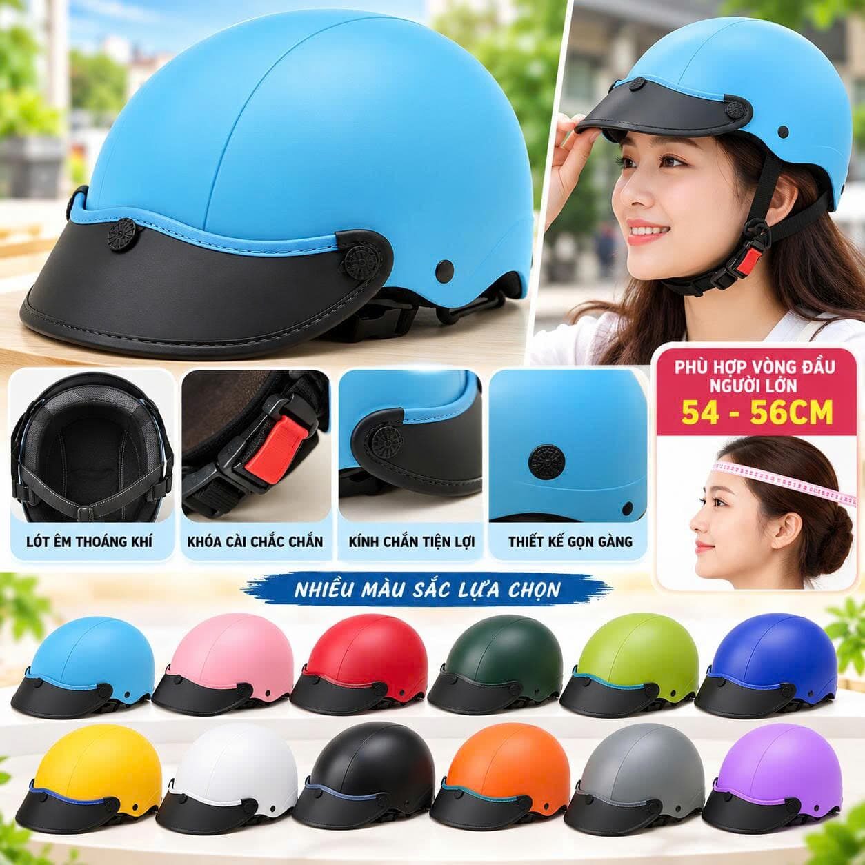 NÓN BẢO HIỂM SƠN MÀU TRƠN