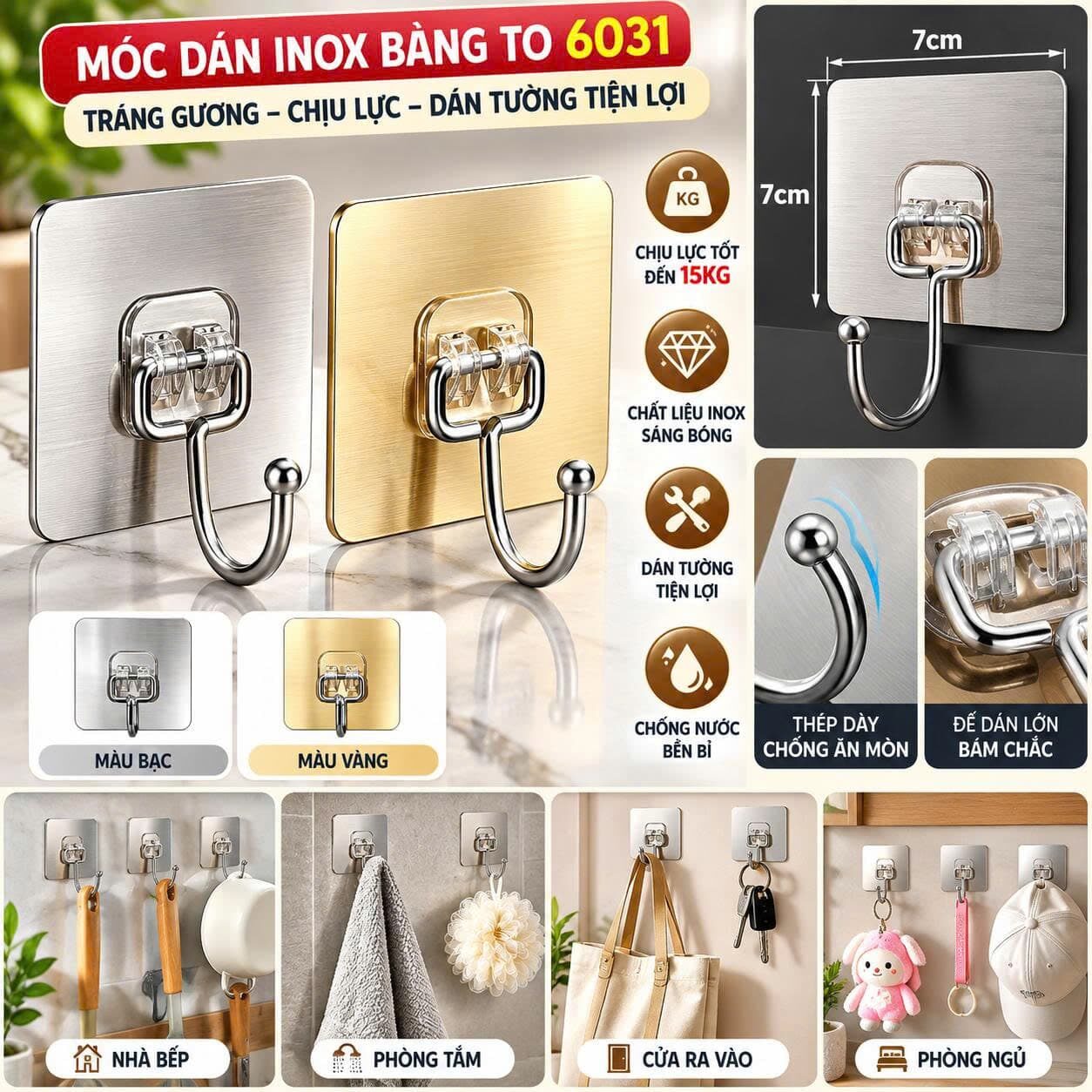 MÓC DÁN TƯỜNG ĐƠN 6031 BẢN TO