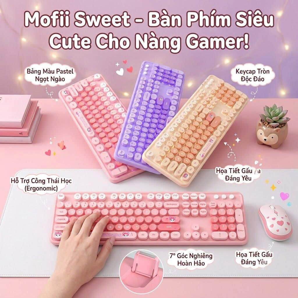 KEYBOARD GIẢ CƠ MOFII SWEET COLOR KUTE 8 3 26