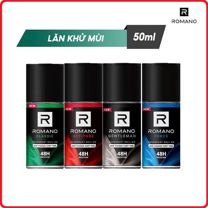 LĂN KHỬ MÙI ROMANO 50ML 1 LĂN KHỬ MÙI ROMANO 50ML