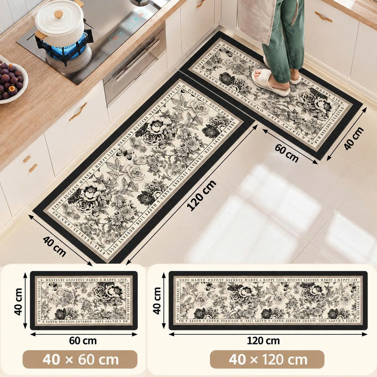 THẢM ĐÔI NHÀ BẾP 3D (MÂU NGÂU NHIÊN) 2 THẢM ĐÔI NHÀ BẾP 3D (MÂU NGÂU NHIÊN) - Ảnh 2