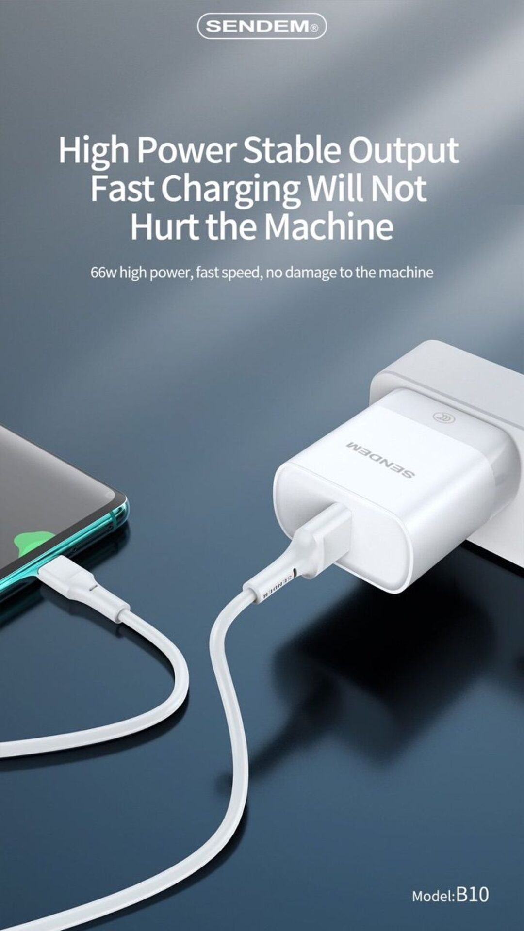 BỘ SẠC SENDEM B10 66W USB-C ( CÓ CÁP) 10 3037f900 5d9c 11ee 8d97 d5cab71022ad