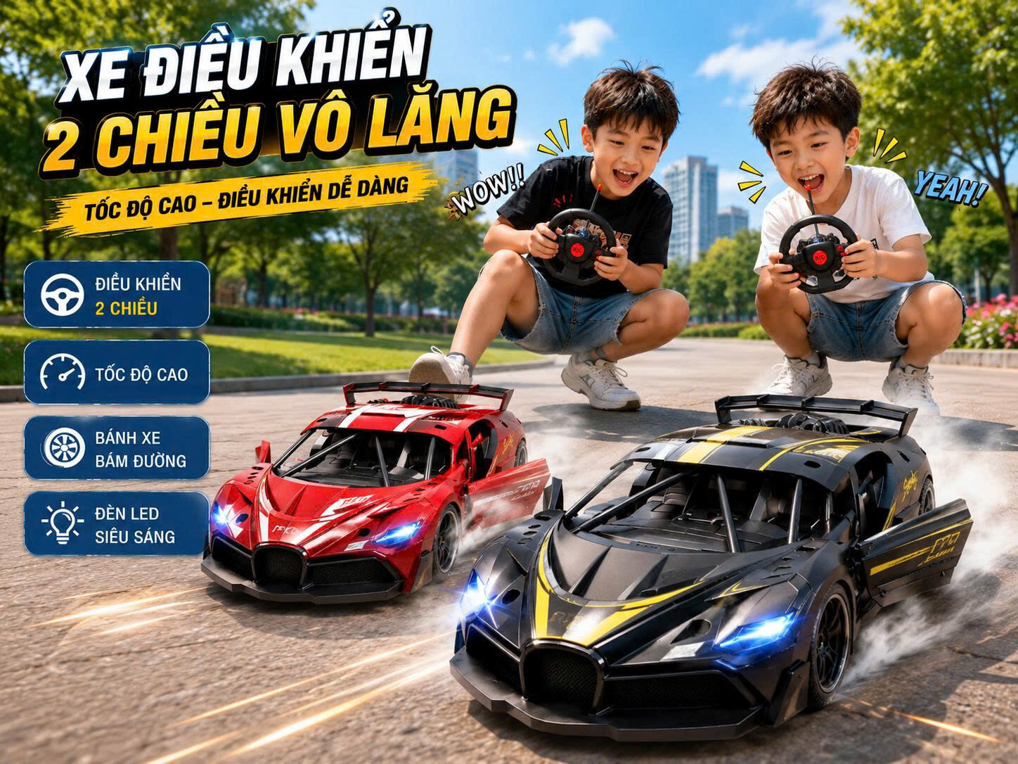 XE ĐIỀU KHIỂN VÔ LĂNG 2 CHIỀU 3 XE ĐIỀU KHIỂN VÔ LĂNG 2 CHIỀU - Ảnh 3