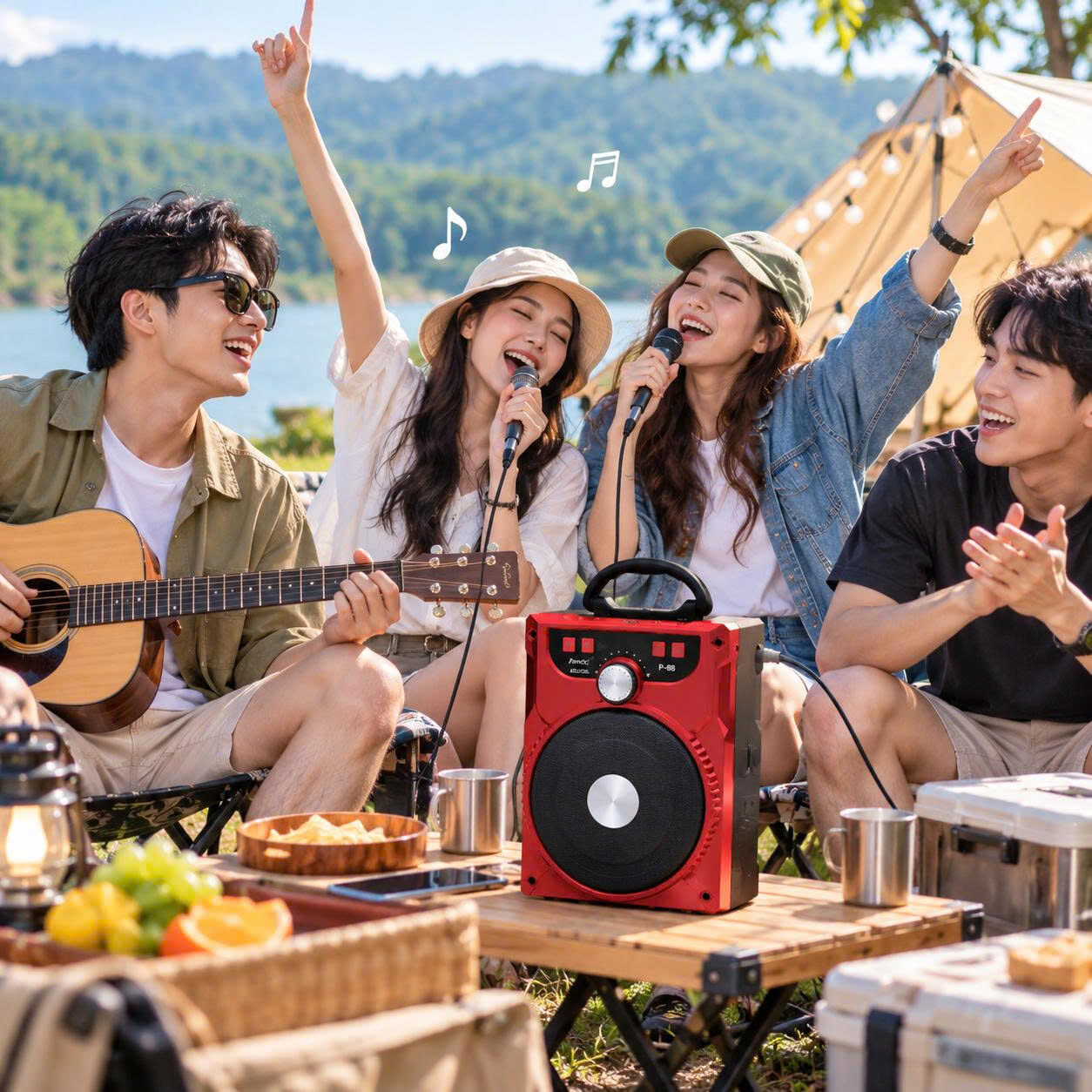 LOA BLUETOOTH P88 CÓ MICRO HÁT KARAOKE 3 LOA BLUETOOTH P88 CÓ MICRO HÁT KARAOKE - Ảnh 3