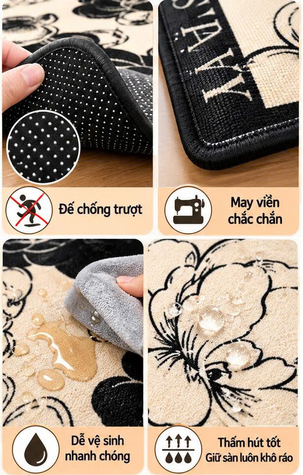 THẢM ĐÔI NHÀ BẾP 3D (MÂU NGÂU NHIÊN) 3 THẢM ĐÔI NHÀ BẾP 3D (MÂU NGÂU NHIÊN) - Ảnh 3