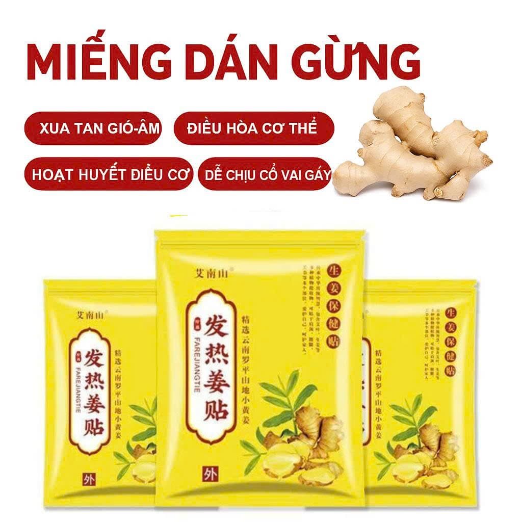 TÚI 50 MIẾNG DÁN GỪNG GIẢM ĐAU HIỆU QUẢ