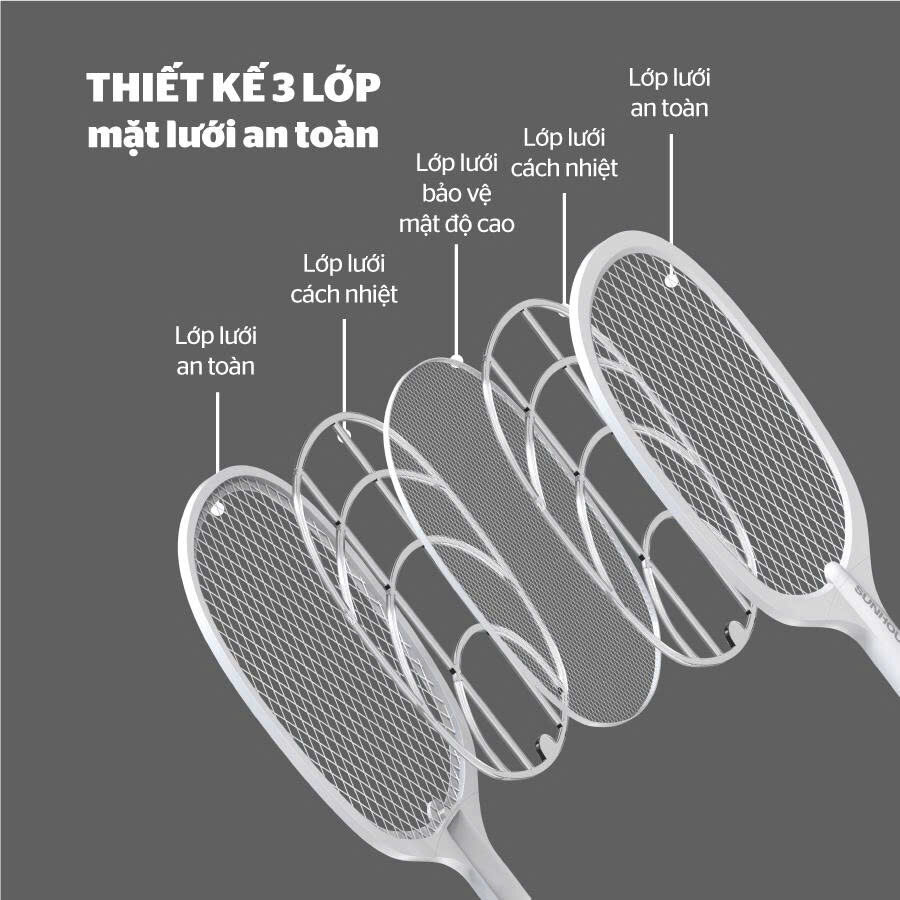 VỢT BẮT MUỖI SUNHOUSE SH-E200 3 VỢT BẮT MUỖI SUNHOUSE SH-E200 - Ảnh 3