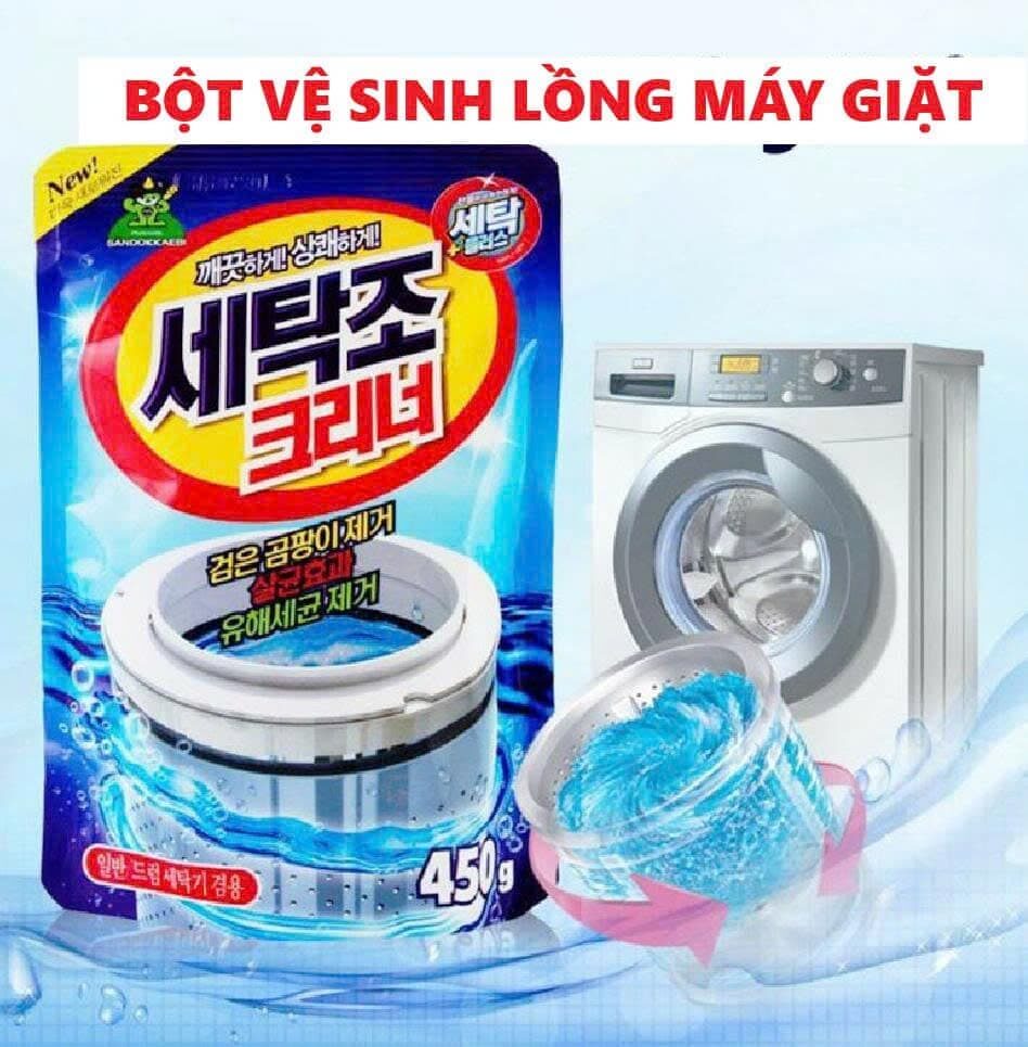 BỘT TẨY VỆ SINH LỒNG MÁY GIẶT DẠNG BỊCH 400G