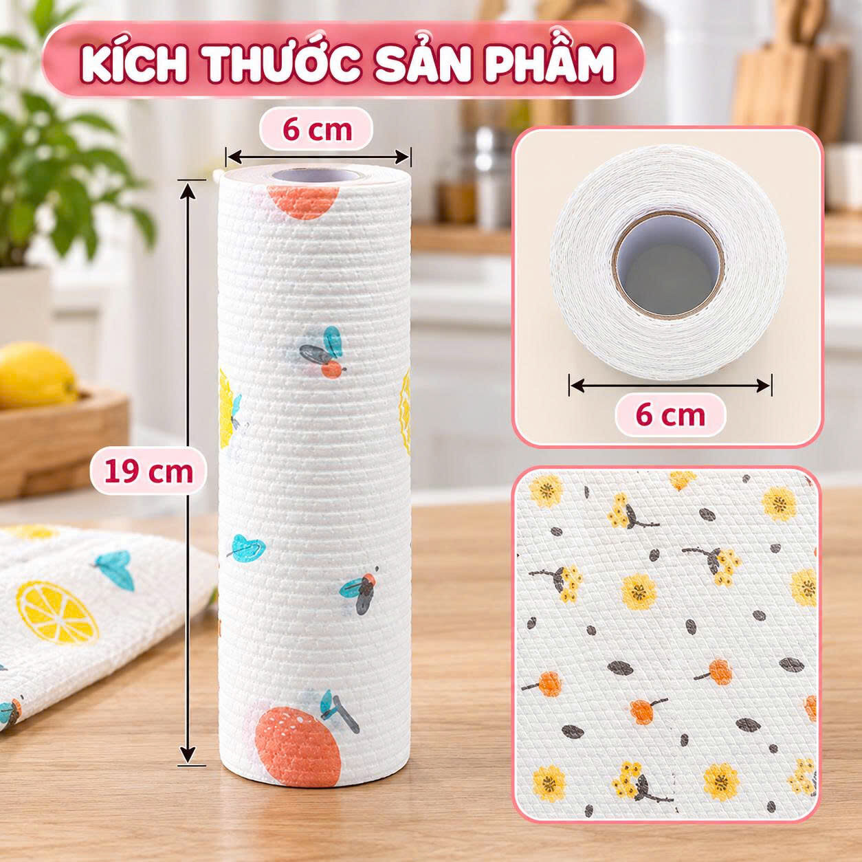 KHĂN LAU BẾP CUỘN ĐA NĂNG -VẢI KHÔNG DỆT 3 KHĂN LAU BẾP CUỘN ĐA NĂNG -VẢI KHÔNG DỆT - Ảnh 3