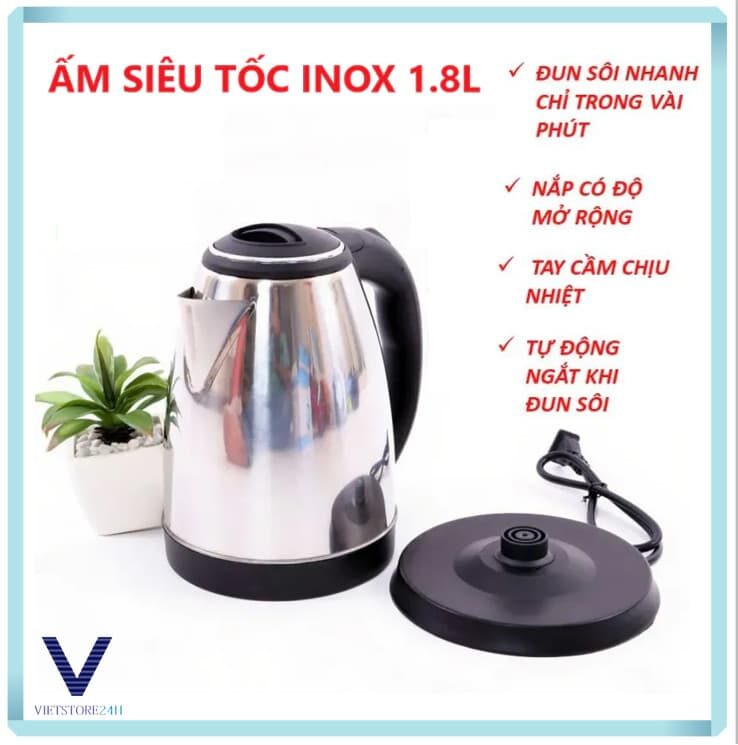 ẤM ĐUN NƯỚC SIÊU TỐC INOX 1.8L