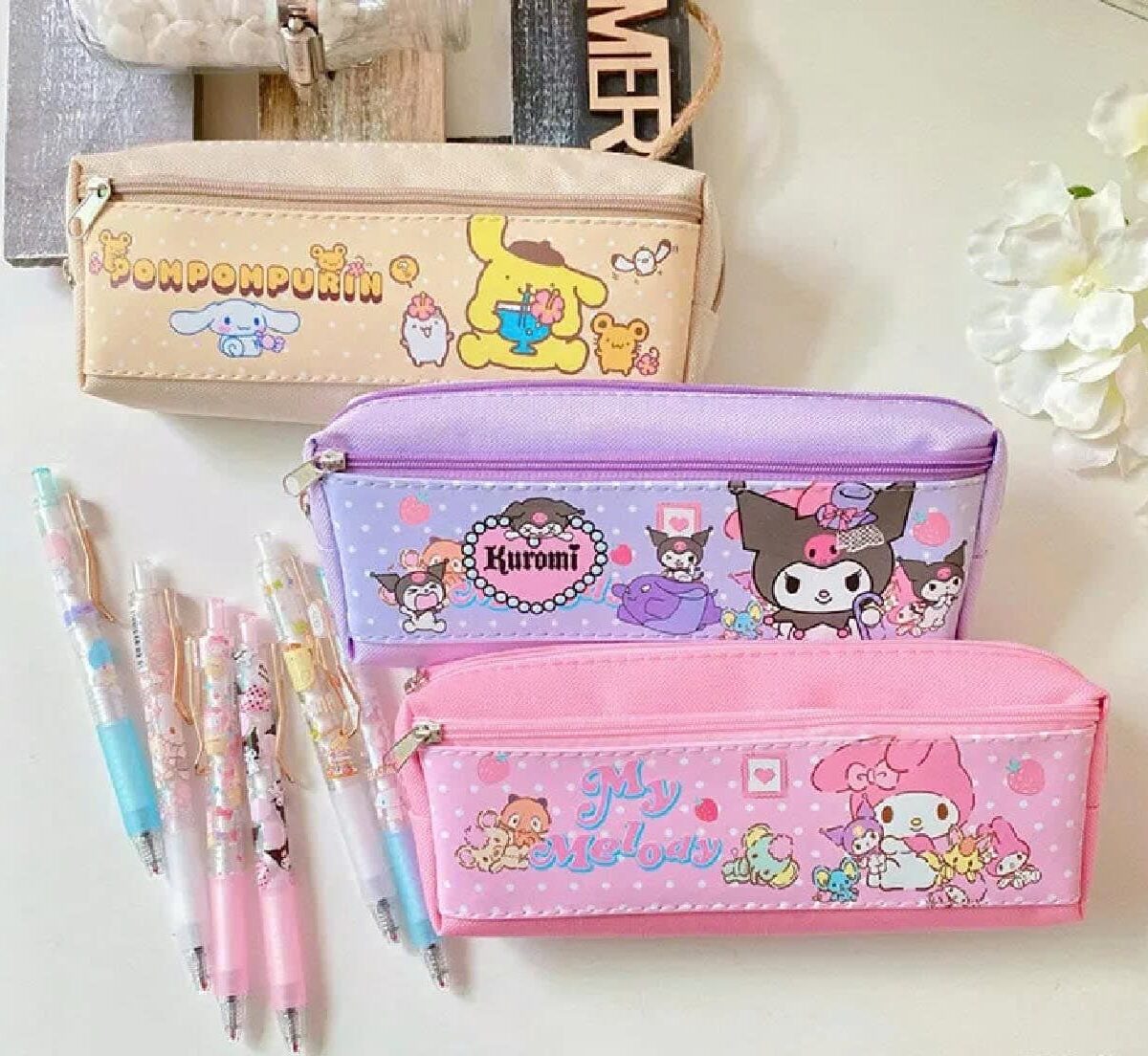 TÚI ĐỰNG BÚT HOẠT HÌNH 2 NGĂN CHO BÉ