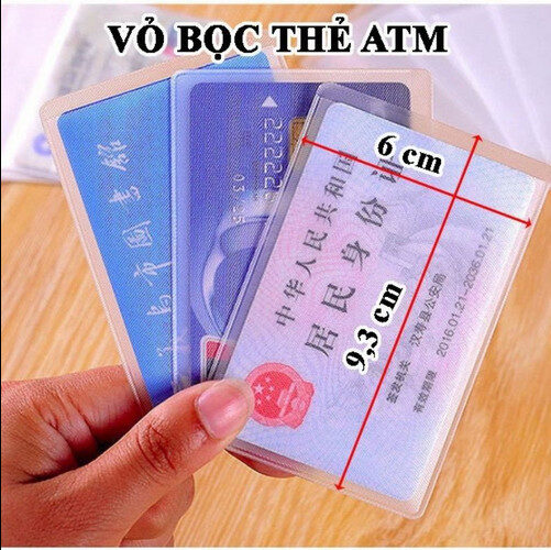 SET 4 TẤM BAO BÌ BỌC THẺ CĂN CƯỚC, ATM